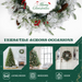 Lighted Christmas Wreath – Snow-Flocked LED Fir Design - Samanta Factory