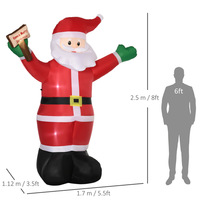 Inflatable Santa Decoration – 8ft Light-Up Outdoor Display - Samanta Factory