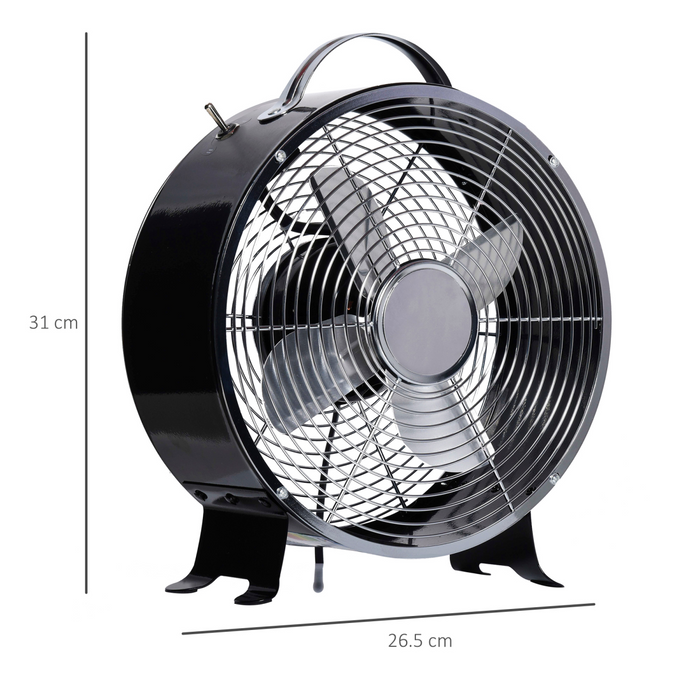 Electric Desk Fan – Compact 2-Speed Cooling with Anti-Slip Feet