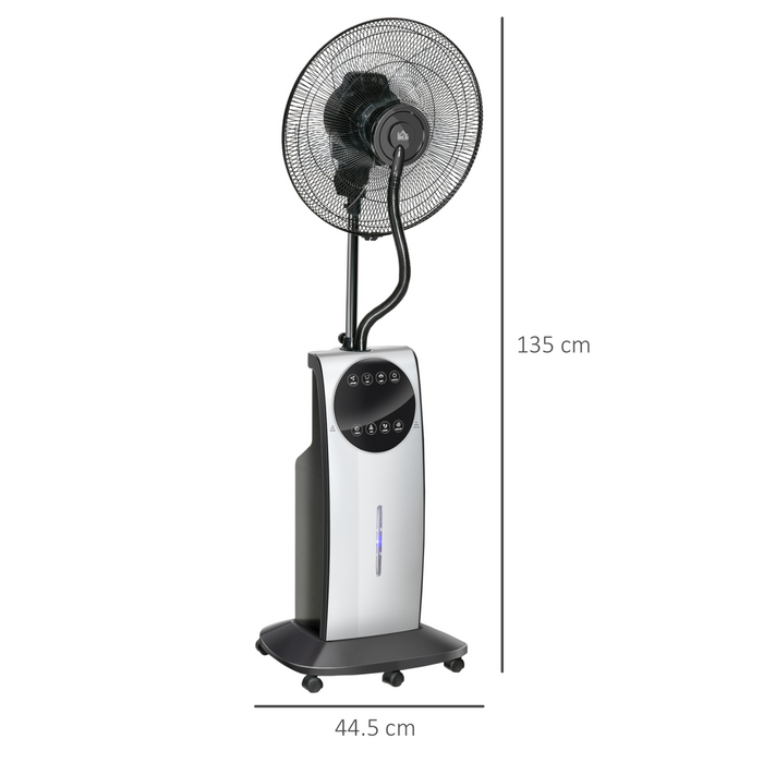 Pedestal Mist Fan – Quiet Cooling with 3.1L Water Tank & Remote Control - Samanta Factory