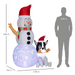 Inflatable Snowman with Dog – LED White & Rotating Lights 6.2ft - Samanta Factory