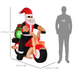 Inflatable Santa Motorcycle Display – LED Lit Festive Outdoor Decor - Samanta Factory
