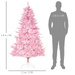 6ft Artificial Christmas Tree – Vibrant Pink Full-Branch Design - Samanta Factory