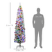 7ft Artificial Christmas Tree – Pre-Decorated with Multi-Coloured Lights - Samanta Factory