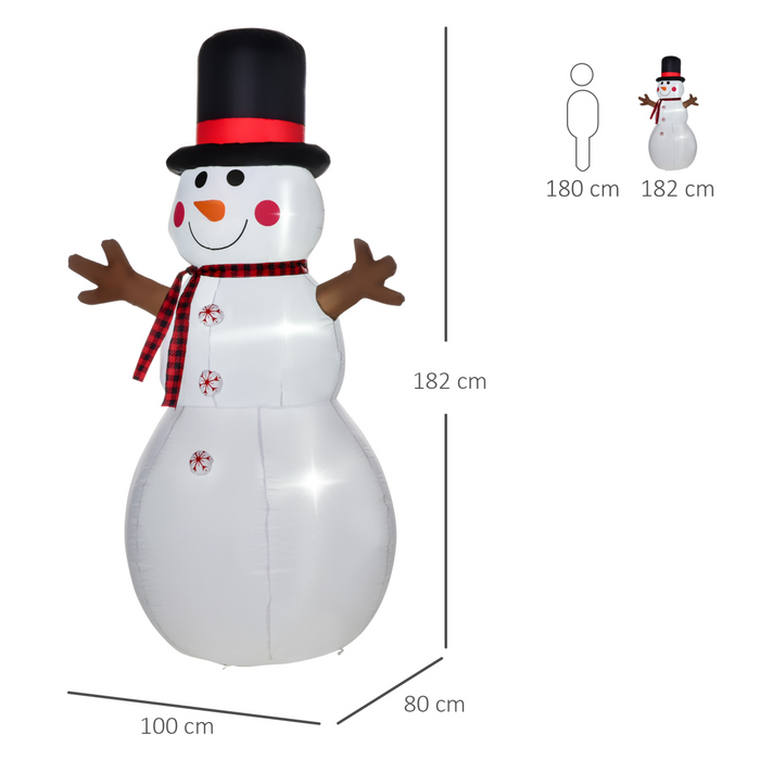 Inflatable Snowman Decoration – Soft-Glow LED Winter Display - Samanta Factory
