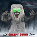 Halloween Animatronic Skeleton Werewolf – Motion-Activated Green-Eyed Decor - Samanta Factory