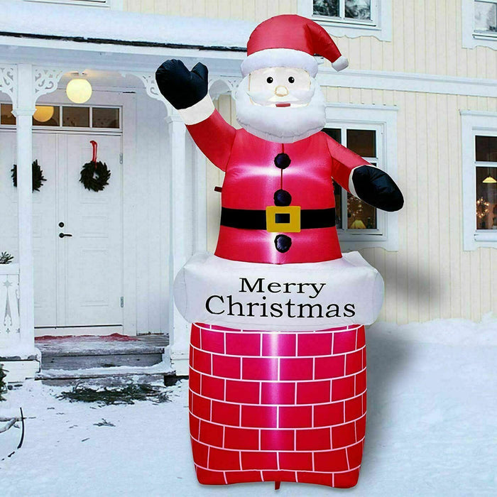 7Ft Inflatable Christmas Santa Claus Xmas Decoration LED Lights Holiday Blow Up