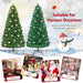 5/6FT Fiber Optic Artificial Christmas Tree with 21 Star LED Lights