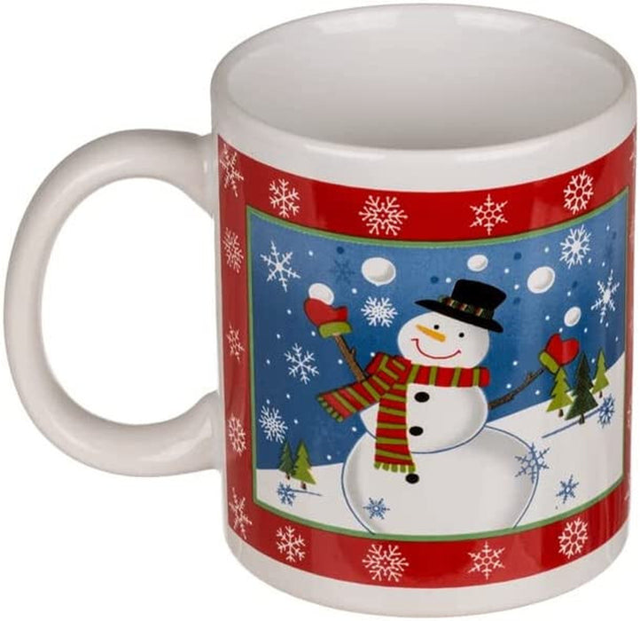 Christmas Mugs Printed Xmas 12Oz Fine Bone China Drinking Tea Coffee Gift X4