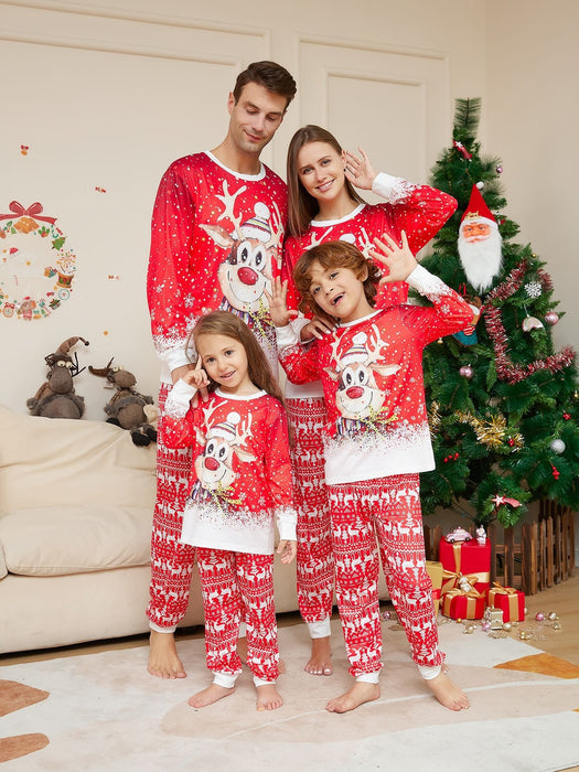 Family Matching Christmas Pyjamas Adult Kids Xmas Nightwear Pajamas Pjs Set NEW