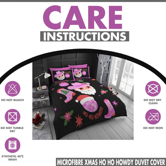 Xmas Duvet Quilt Cover Pillowcase Soft Reversible Printed Bedding Set All Size