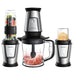 BioloMix 3-in-1 multifunctional blender with detachable bottle, chopper bowl, and grinder cup