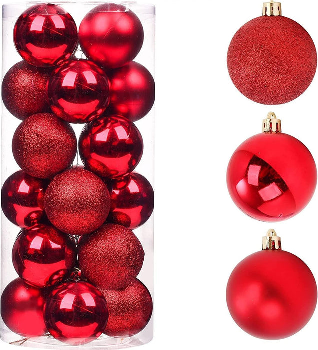 Christmas Baubles Hanging Decoration Shiny Glitter Balls Xmas Tree Ornament 50Mm