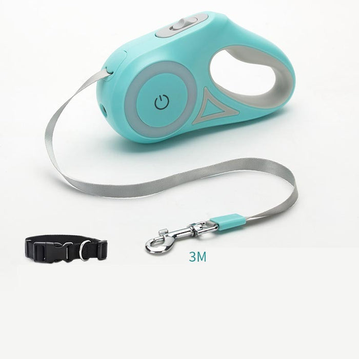 Retractable Dog Leash – One-Button Brake with Scalable Design
