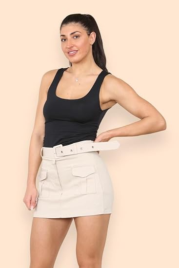 Cargo Skort – Belted Utility Design with Built-In Shorts