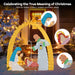 168 CM Christmas Nativity Scene with 194 LED Warm White Lights