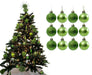 12Pc Christmas Tree Baubles, Tree Decorations, Xmas Bauble Decorations/Or