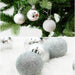 Christmas Baubles Hanging Decoration Shiny Glitter Balls Xmas Tree Ornament 50Mm