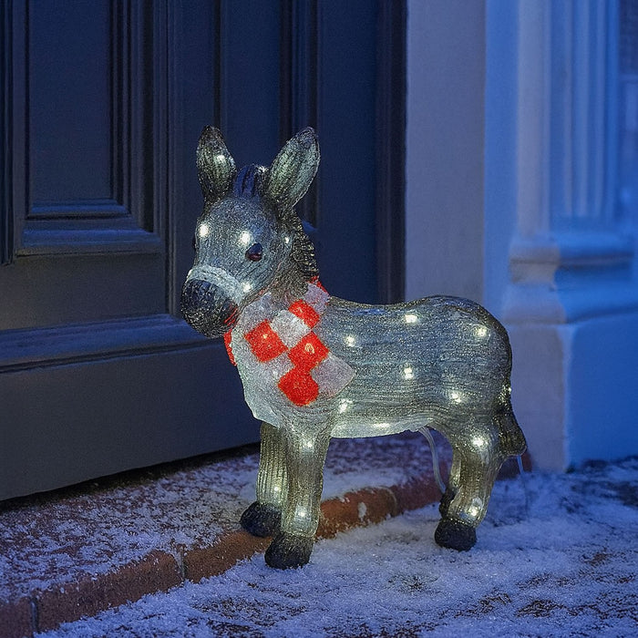 Neo 34 Cm Christmas Light 30 Cool White LED Acrylic Donkey
