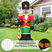 2.4M Inflatable Christmas Nutcracker Soldier with 3 LED Lights and Candy Scepter