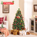 150/180CM Artificial Christmas Tree with 8 Lighting Modes and Optical Fibers