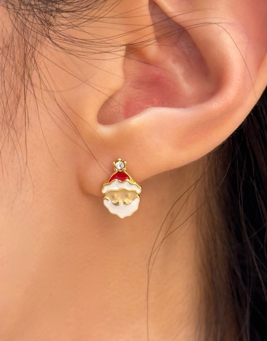Christmas santa claus cubic earrings-2