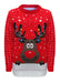 LADIES KNITTED RUDOLPH REINDEER XMAS WOMENS CHRISTMAS NOVELTY JUMPER SWEATER TOP