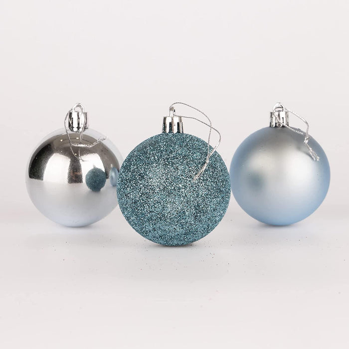 Christmas Baubles Hanging Decoration Shiny Glitter Balls Xmas Tree Ornament 50Mm