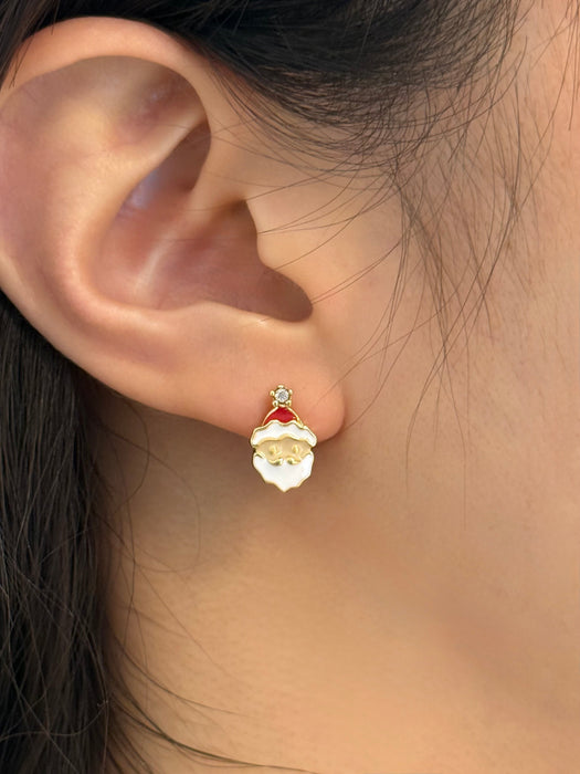 Christmas santa claus cubic earrings-4