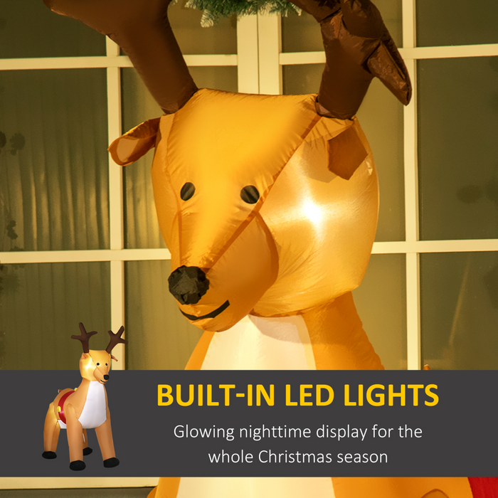 6ft Christmas Inflatable Reindeer Deco Xmas  Lights - Samanta Factory