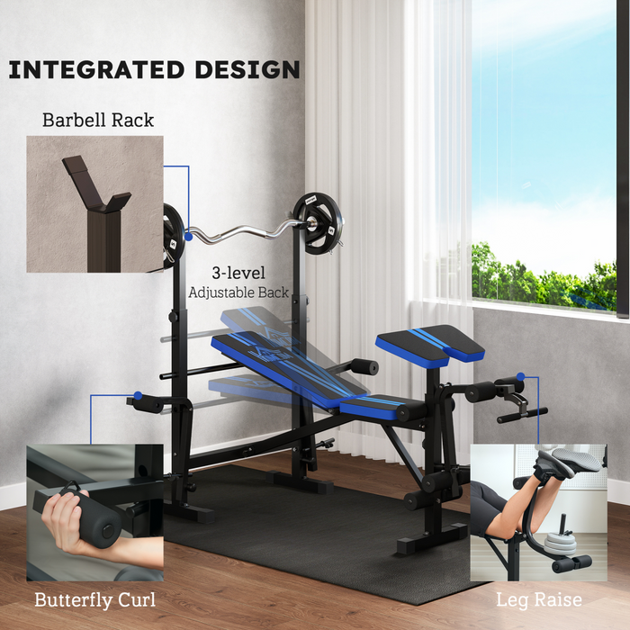 Multifunction Weight Bench – Full Body Workout with Squat Rack & Leg Extension - Samanta Factory