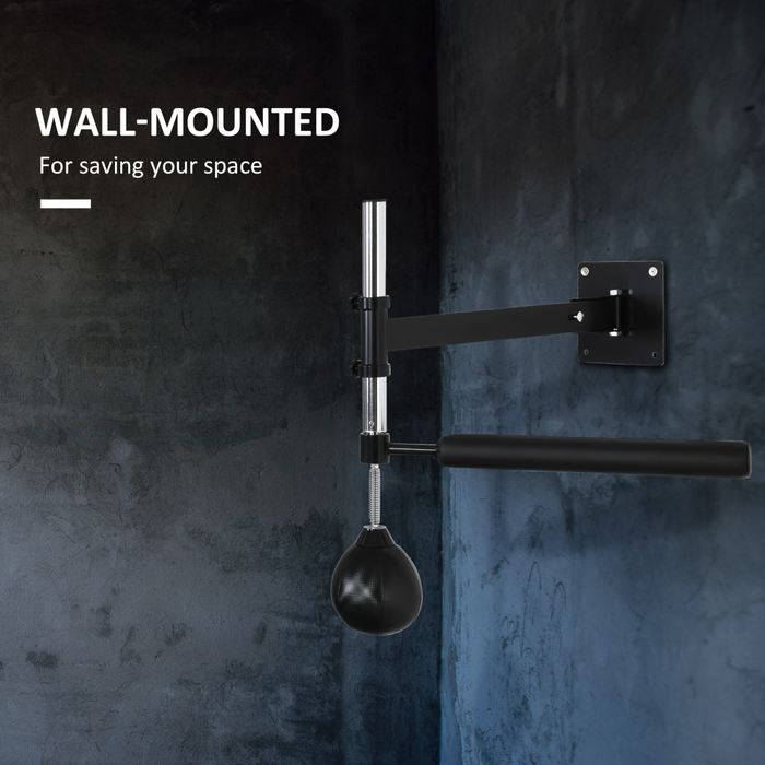 Wall-Mounted Adjustable Speed Ball Trainer – Reflex Punching Ball with Steel Frame for Boxing & MMA