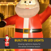 8ft Inflatable Christmas Santa Claus Xmas Deco with LED Air Blown Yard Outdoor - Samanta Factory