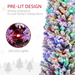 7ft Artificial Christmas Tree – Pre-Decorated with Multi-Coloured Lights - Samanta Factory