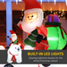 Inflatable Santa on Polar Bear – Light-Up 6.6ft Outdoor Display - Samanta Factory