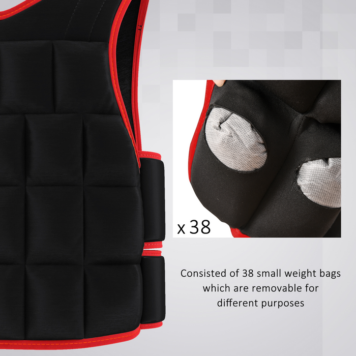Adjustable Weighted Vest 20kg – Full-Body Fitness for Running, Gym & Weight Trainin - Samanta Factory
