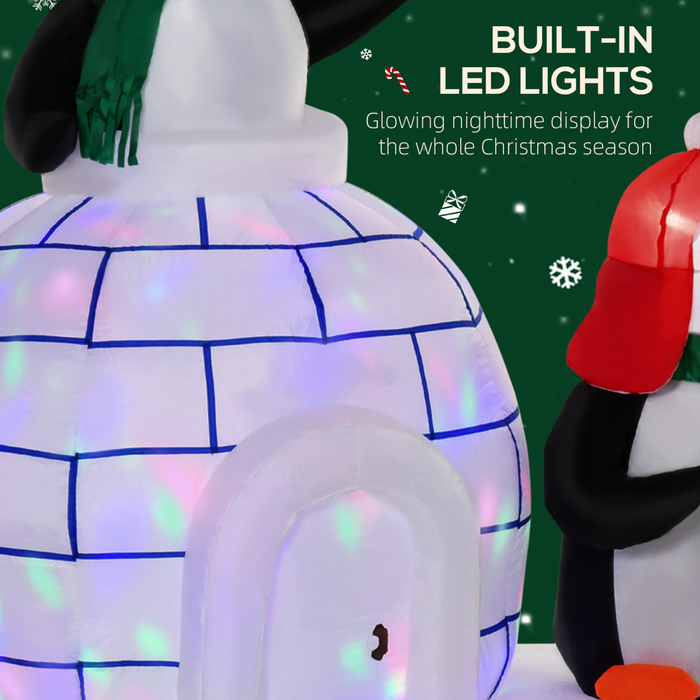 Christmas Inflatable 5ft LED Penguin Ice House – Outdoor Holiday Decor - Samanta Factory