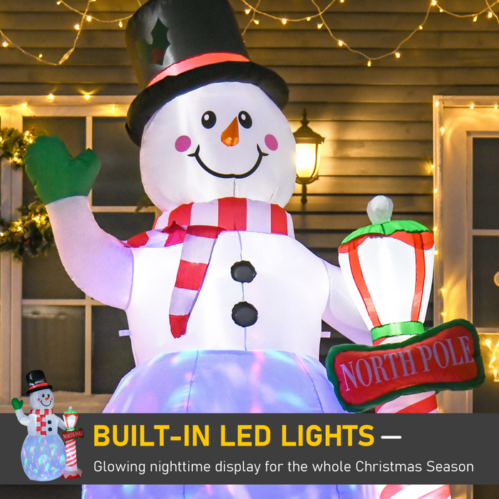 Inflatable Snowman Decoration – 7.8ft Lighted Outdoor Display - Samanta Factory