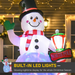 Inflatable Snowman Decoration – 7.8ft Lighted Outdoor Display - Samanta Factory