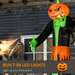 9 ft Inflatable Halloween Pumpkin Ghost – 2.7 m LED Spooky Outdoor Decoration - Samanta Factory