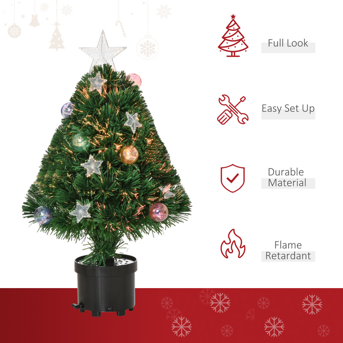 Tabletop Christmas Tree – 2ft Pre-Lit LED Artificial Decor - Samanta Factory