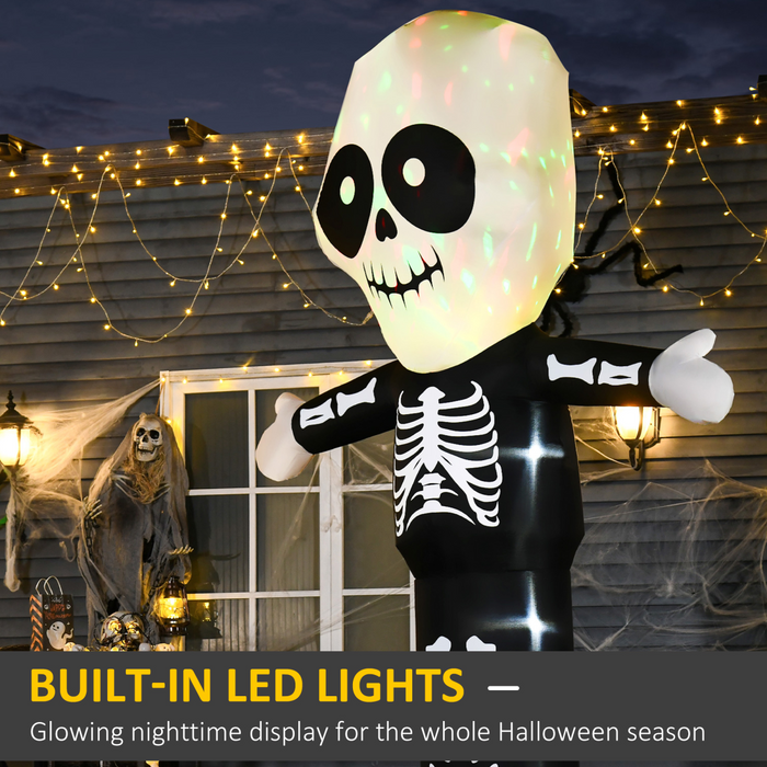 Inflatable Skeleton Ghost – LED Lights & Weatherproof Polyester for Indoor & Outdoor Use - Samanta Factory