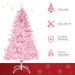 6ft Artificial Christmas Tree – Vibrant Pink Full-Branch Design - Samanta Factory