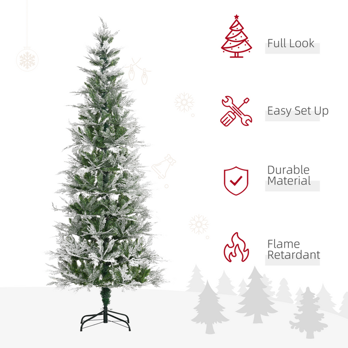 Flocked Artificial Christmas Tree – Snow-Frosted Branches - Samanta Factory