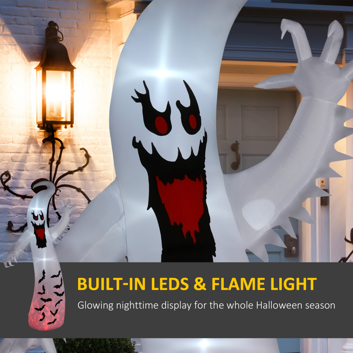 Inflatable Halloween Ghost – LED & Rotating Flame Light Display - Samanta Factory