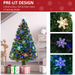 4FT Green Fibre Optic Artificial Christmas Tree LED Snowflakes Fireproofing - Samanta Factory
