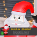 Inflatable Santa Decoration – LED-Lit 4ft Holiday Display - Samanta Factory