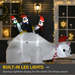 Christmas Inflatable Decoration – 5ft LED Polar Bear & Penguins - Samanta Factory