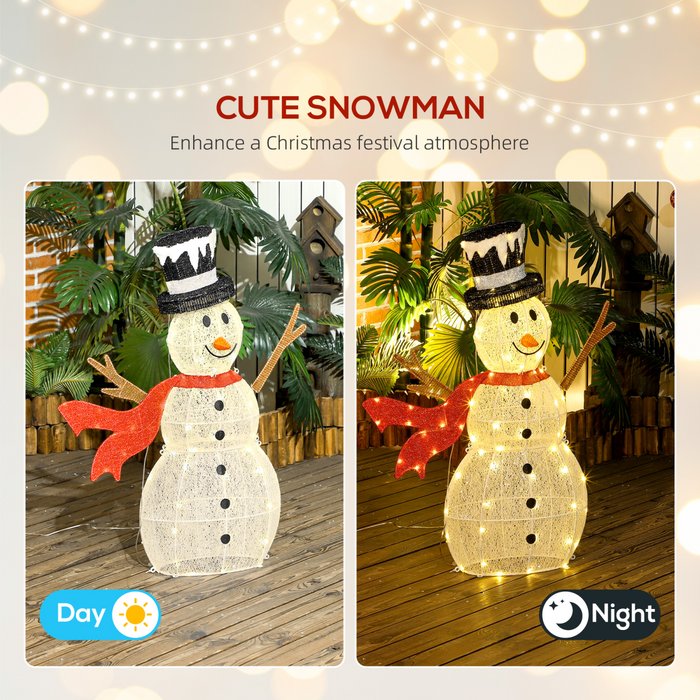 LED Snowman Decoration – 90cm Light-Up Outdoor Christmas Figure - Samanta Factory