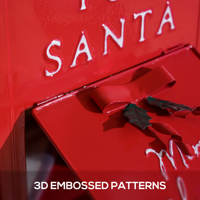 Christmas Letter Box – 3D Embossed Festive Design - Samanta Factory